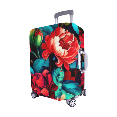 flowers botanic art (6) luggage cover Luggage Cover/Medium 22"-25"