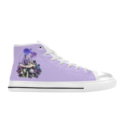 Alice in Wonderland #21 Purple | High Top Canvas Shoes for Kid (Model 017)
