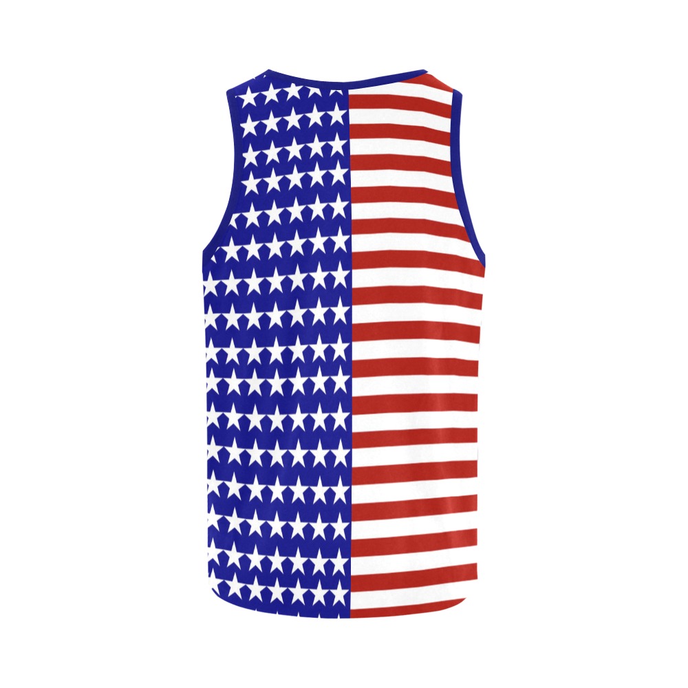 USA Patriotic Stars & Stripes All Over Print Tank Top for Women (Model T43)
