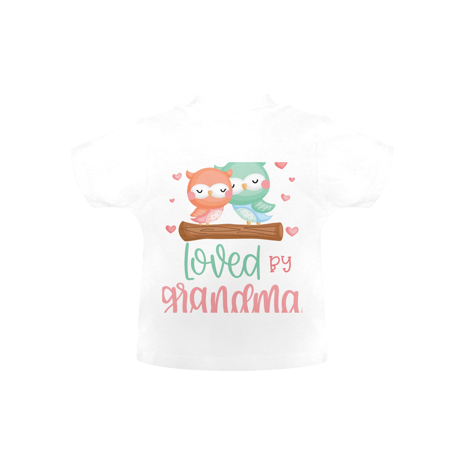 Loved By Grandma with Adorable Owls Baby Classic T-Shirt (Model T30)
