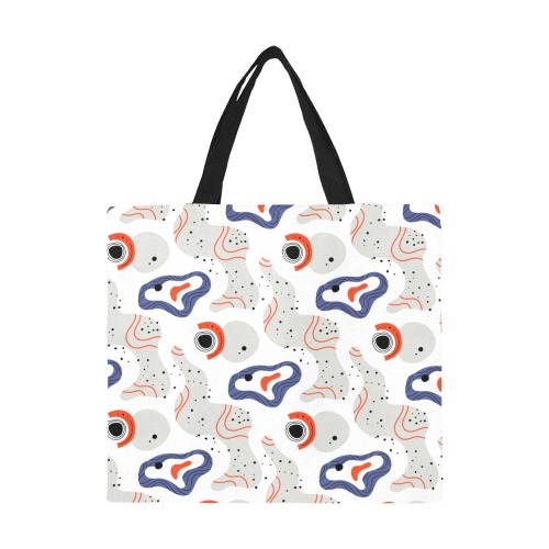 Elegant Abstract Mid Century Pattern All Over Print Canvas Tote Bag/Large (Model 1699)