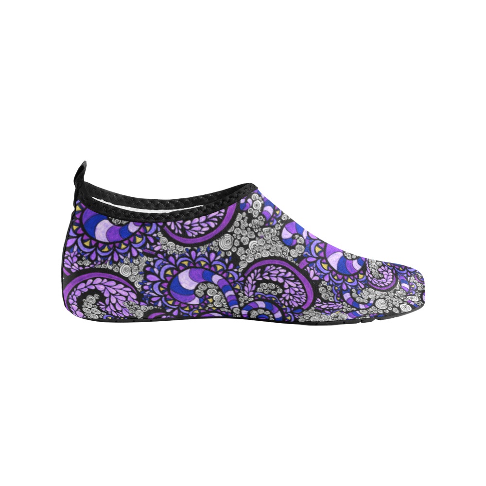 Purple Pulse Men's Slip-On Water Shoes (Model 056)