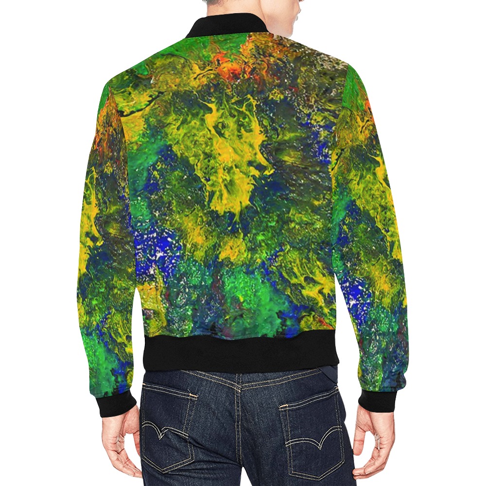 Ocean Storm All Over Print Bomber Jacket for Men (Model H19)