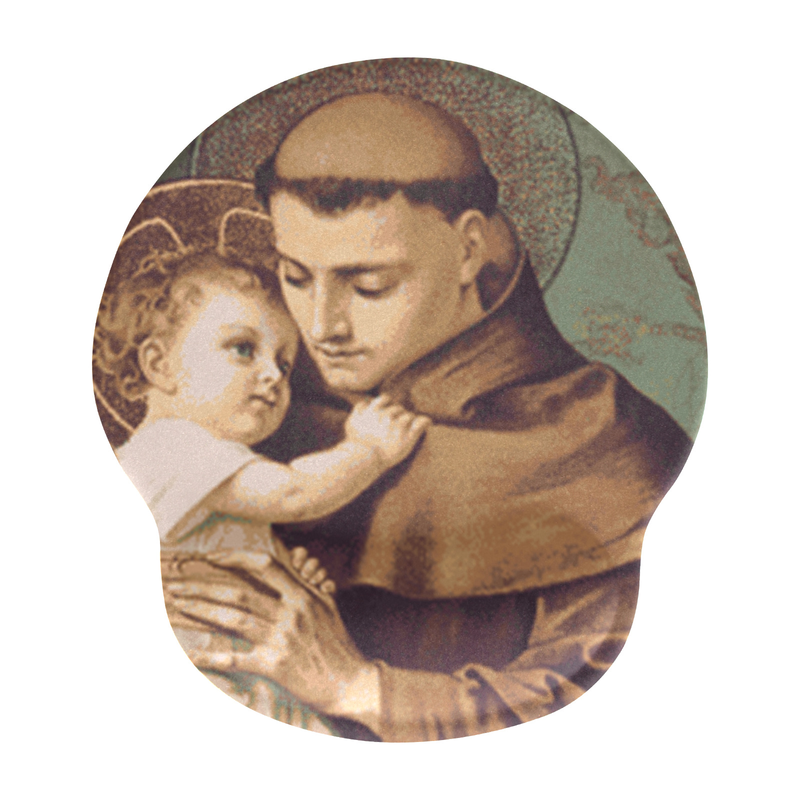 St Anthony of Padua Mouse Pad with Wrist Rest Support | ID: D6592782