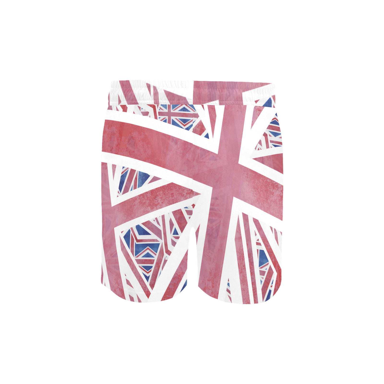 Abstract Union Jack British Flag Collage Men's Mid-Length Swim Shorts (Model L39)