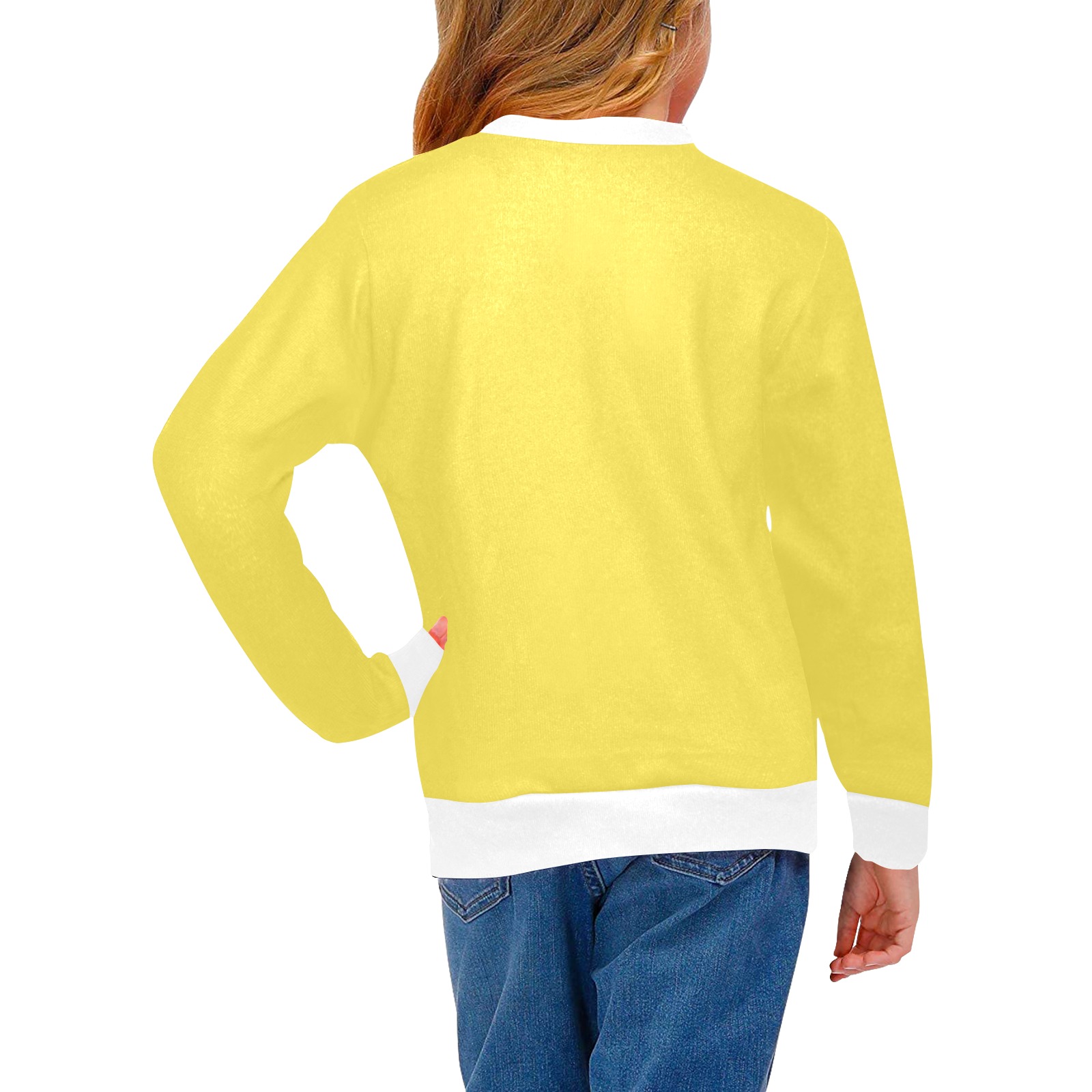 Illuminating Girls' All Over Print Crew Neck Sweater (Model H49)