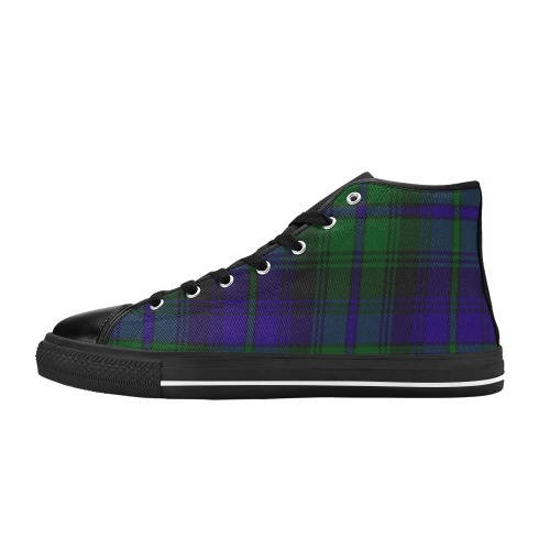 5TH. ROYAL SCOTS OF CANADA TARTAN High Top Canvas Shoes for Kid (Model 017)