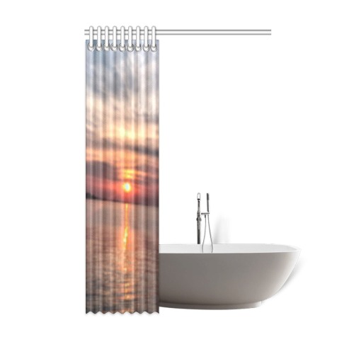 Pink Amber Sunset Collection Shower Curtain 48"x72"