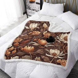 Fabulous Florals 38 Double Layer Short Plush Blanket 50"x60"