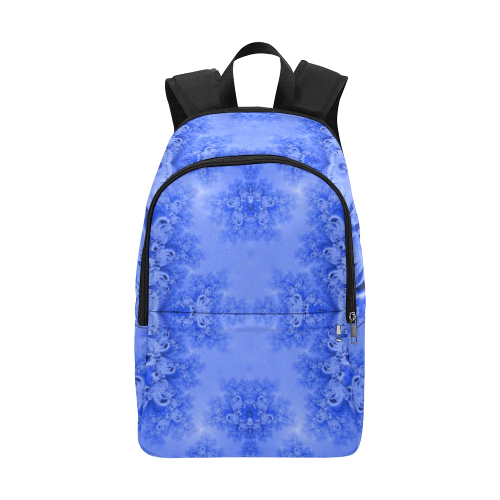 Blue Sky over the Bluebells Frost Fractal Fabric Backpack for Adult (Model 1659)