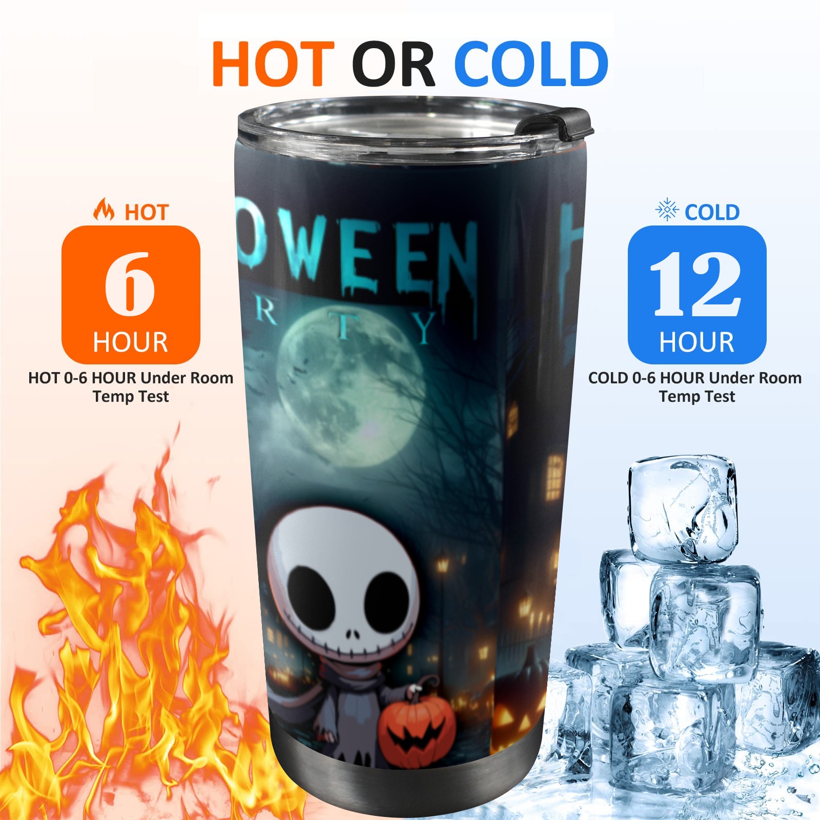 Happy Hello Ween 20oz Mobile Tumbler with Lid (Black Lock)