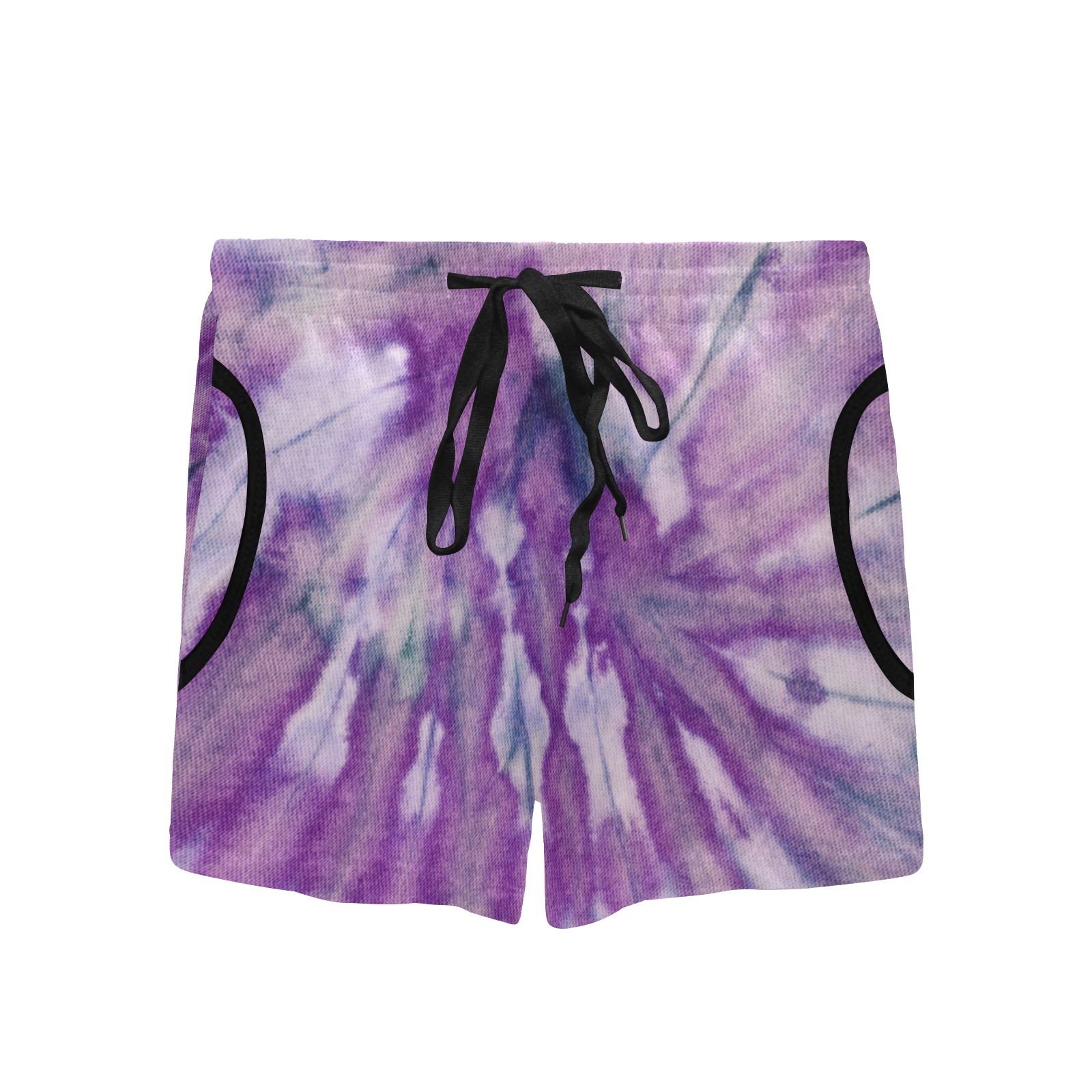 Purple Tie Dye Women's Mid-Length Board Shorts (Model L55)