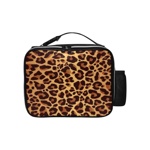 Leopard Pattern PU Leather Lunch Bag (Model 1723)