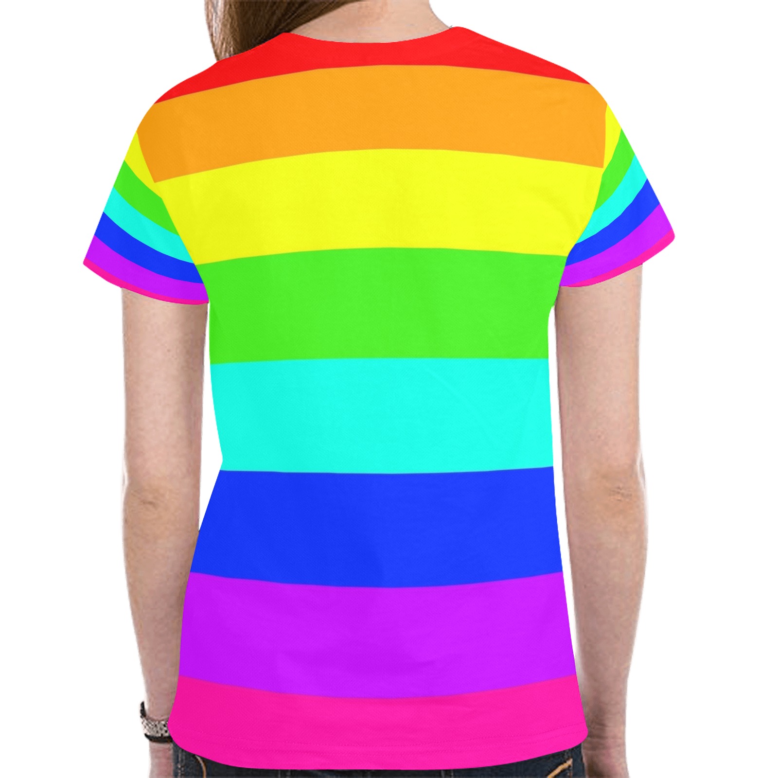 RR Rainbow One Project New All Over Print T-shirt for Women (Model T45)