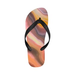 Modern marble watercolor brush 01W Flip Flops for Men/Women (Model 040)