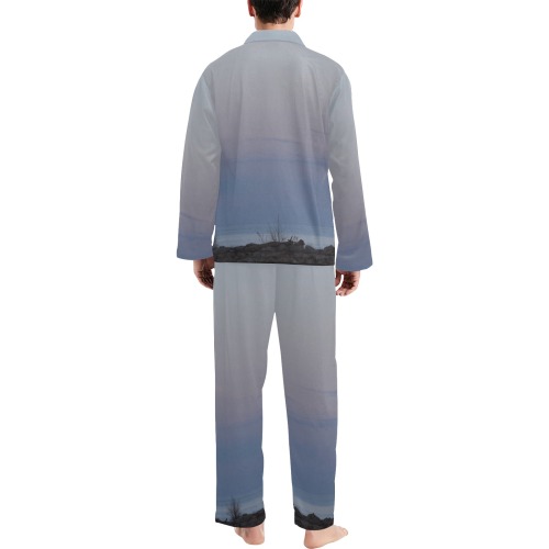 Baby Whispers Men's V-Neck Long Pajama Set