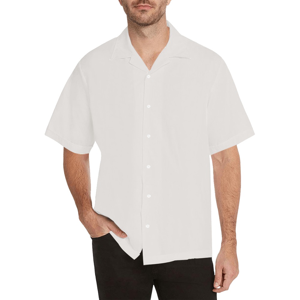 White Alyssum Hawaiian Shirt with Merged Design (Model T58)