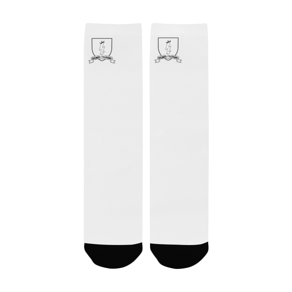 DIONIO Clothing - Womens All White Socks Women's Custom Socks