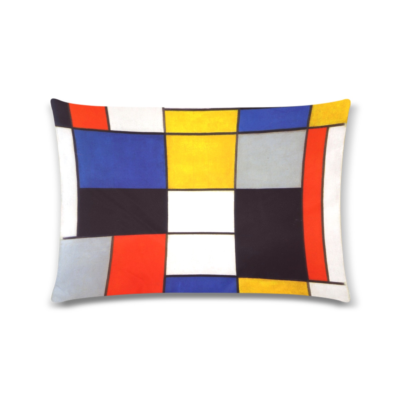 Composition A by Piet Mondrian Custom Zippered Pillow Case 16"x24"(Twin Sides)
