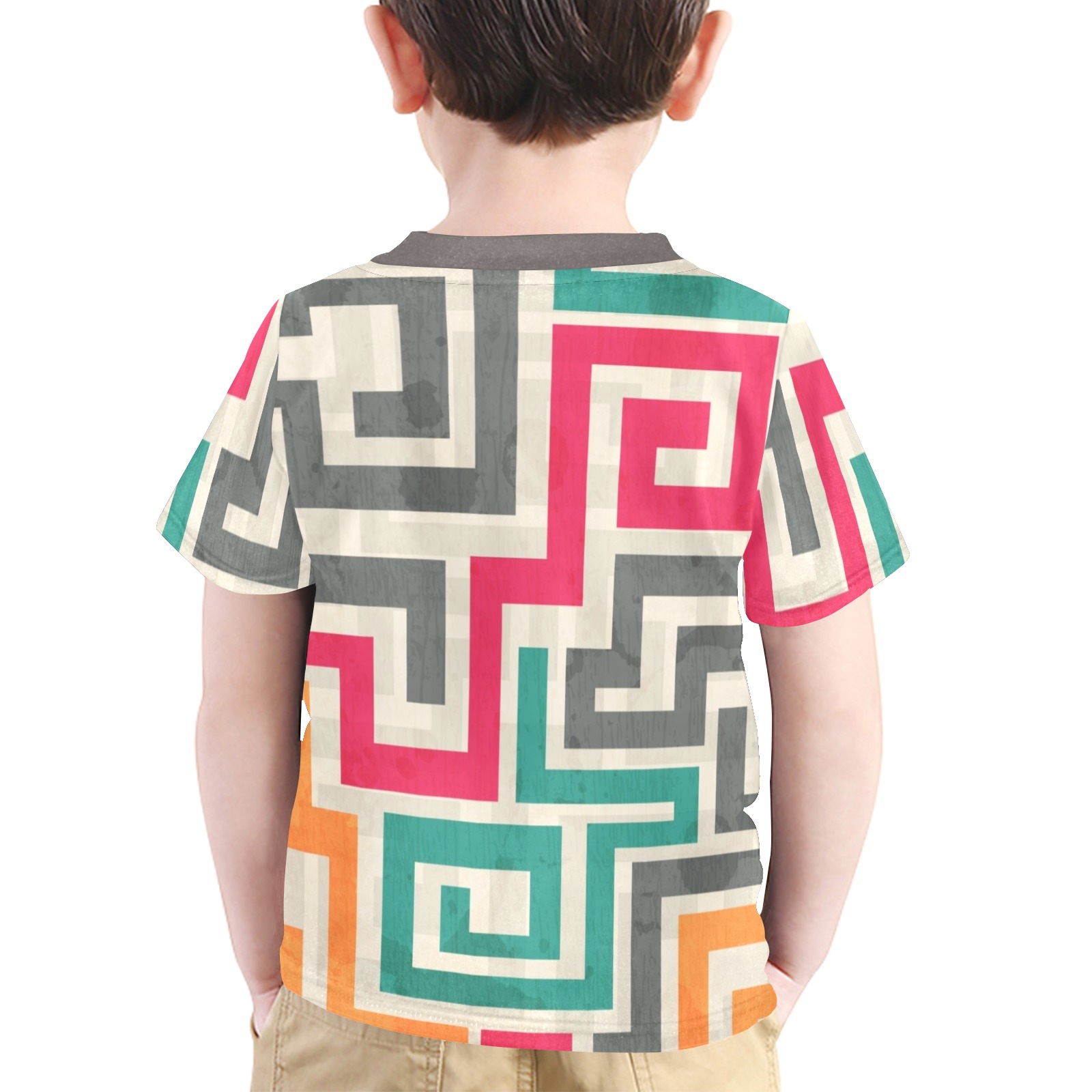 Amazing Maze Little Boys' All Over Print Crew Neck T-Shirt (Model T40-2)
