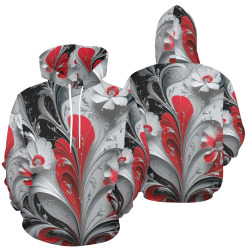 Falcon Bloom Art Nouveau Elegance All Over Print Hoodie for Men (USA Size) (Model H13)