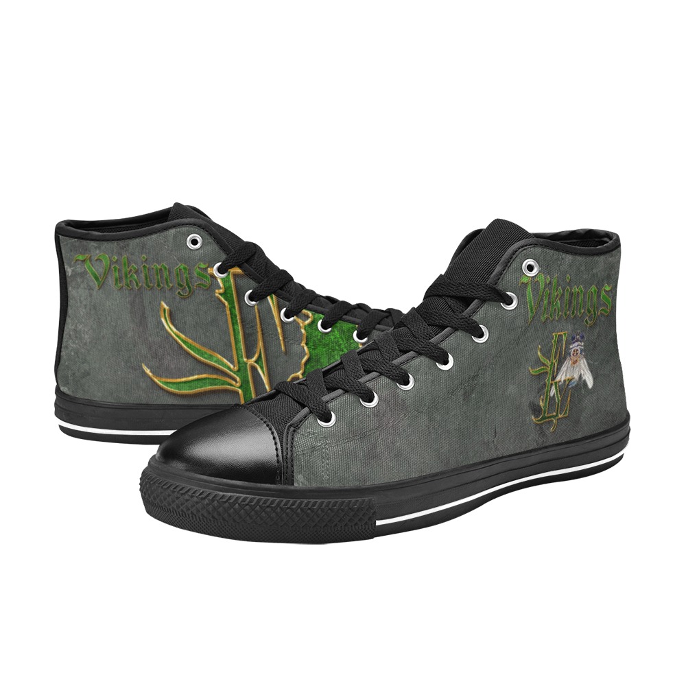 Viking Collectable Fly Women's Classic High Top Canvas Shoes (Model 017)