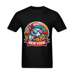 NYC RAT EATING NEW YORK PIZZA 2 Sunny Men's T- shirt (Model T06)