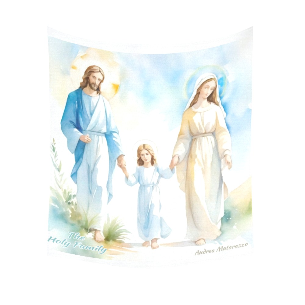 The Holy Family Cotton Linen Wall Tapestry 51"x 60"