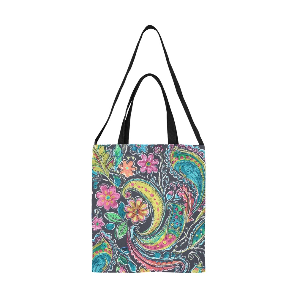 Paisley #1 All Over Print Canvas Tote Bag/Medium (Model 1698)