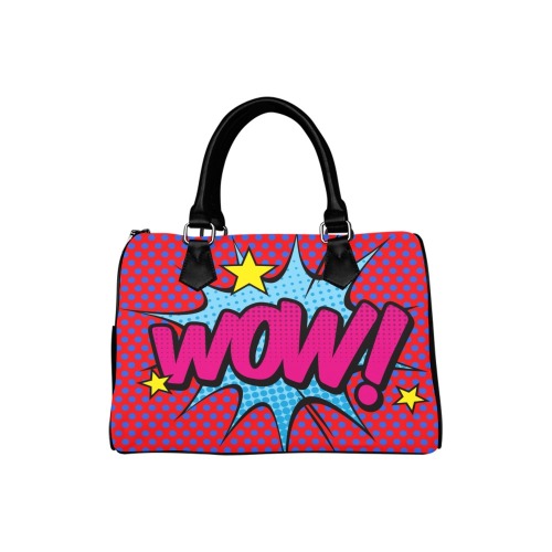 FD's Pop Art Collection- Big Pink Wow 53086 Boston Handbag (Model 1621)