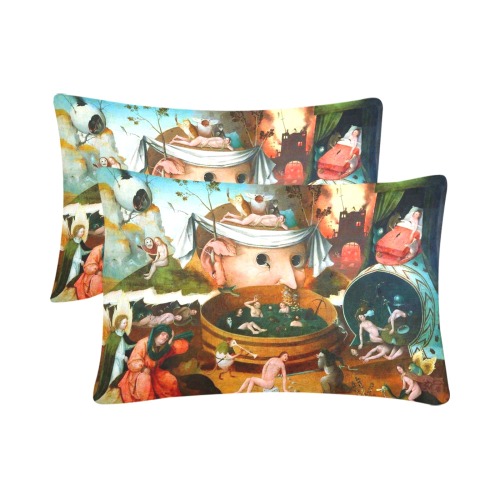 Hieronymus Bosch-The Vision of Tondal Custom Pillow Case 20"x 30" (One Side) (Set of 2)