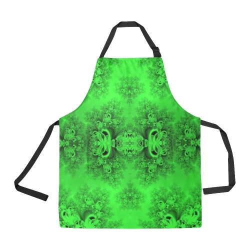 New Spring Forest Growth Frost Fractal All Over Print Apron