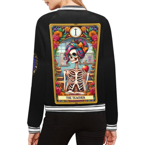 The Tarot Teacher All Over Print Bomber Jacket for Women (Model H21)