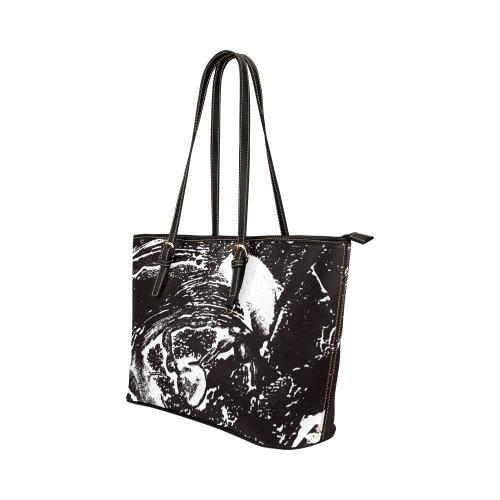 Alien foetus Leather Tote Bag/Large (Model 1651)