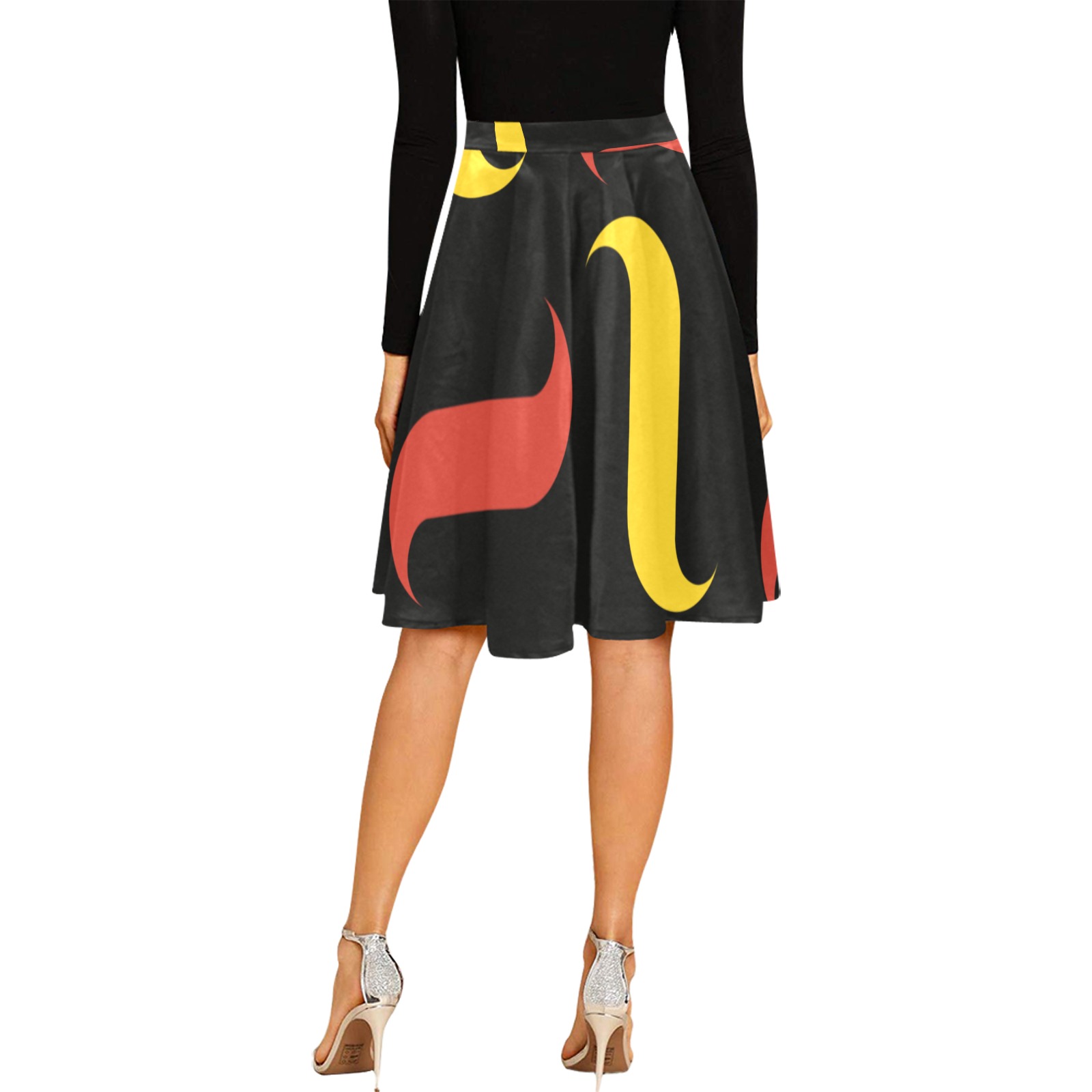 falda plisada tricolor Melete Pleated Midi Skirt (Model D15)