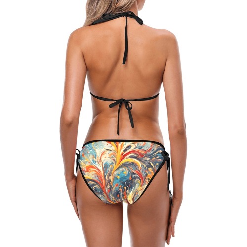 Increadible decorative floral ornamental art. Custom Bikini Swimsuit (Model S01)