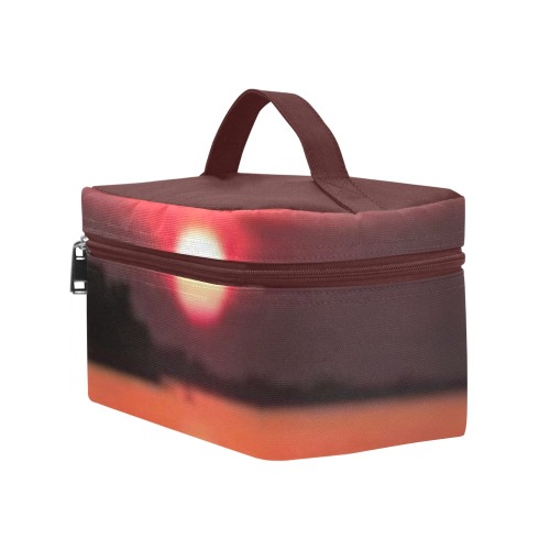 Lady Pink Sunset Collection Cosmetic Bag/Large (Model 1658)