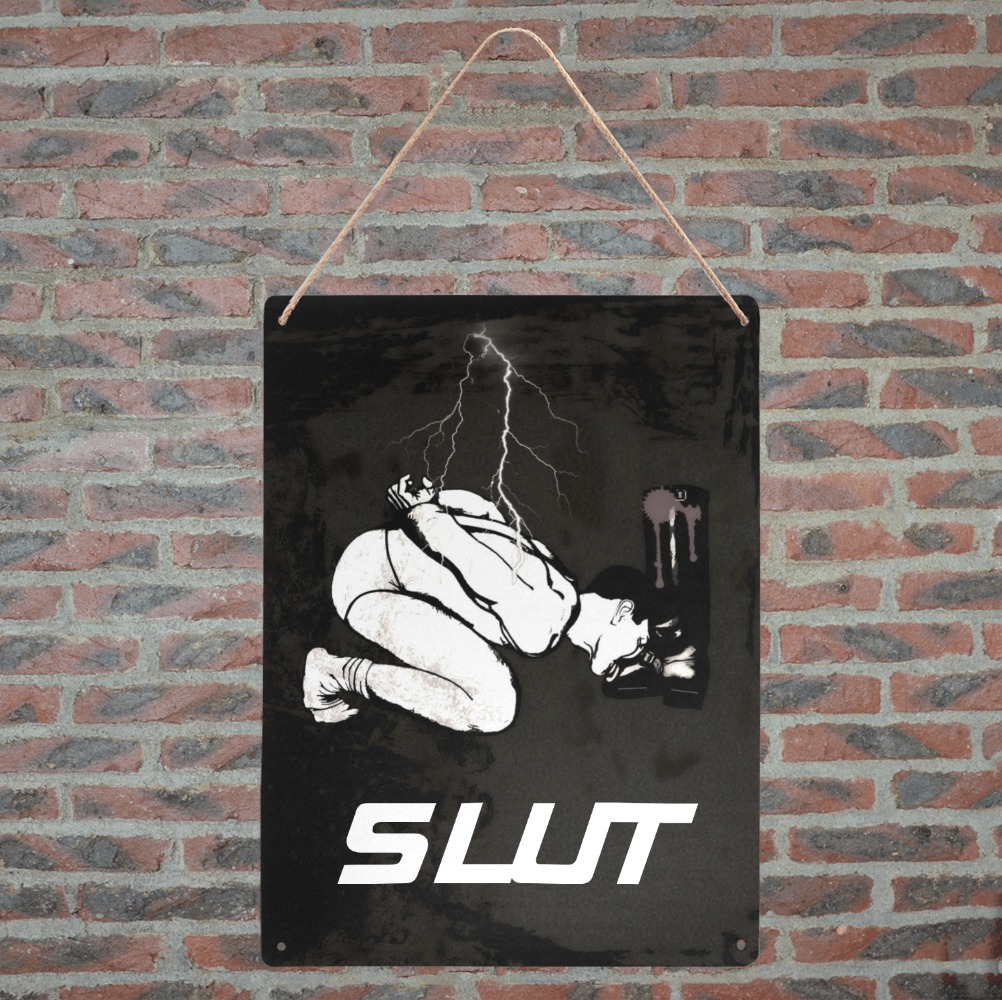 Slut by Fetishworld Metal Tin Sign 12"x16"