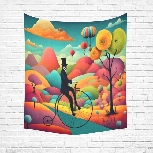 Magical Journey Cotton Linen Wall Tapestry 51"x 60"