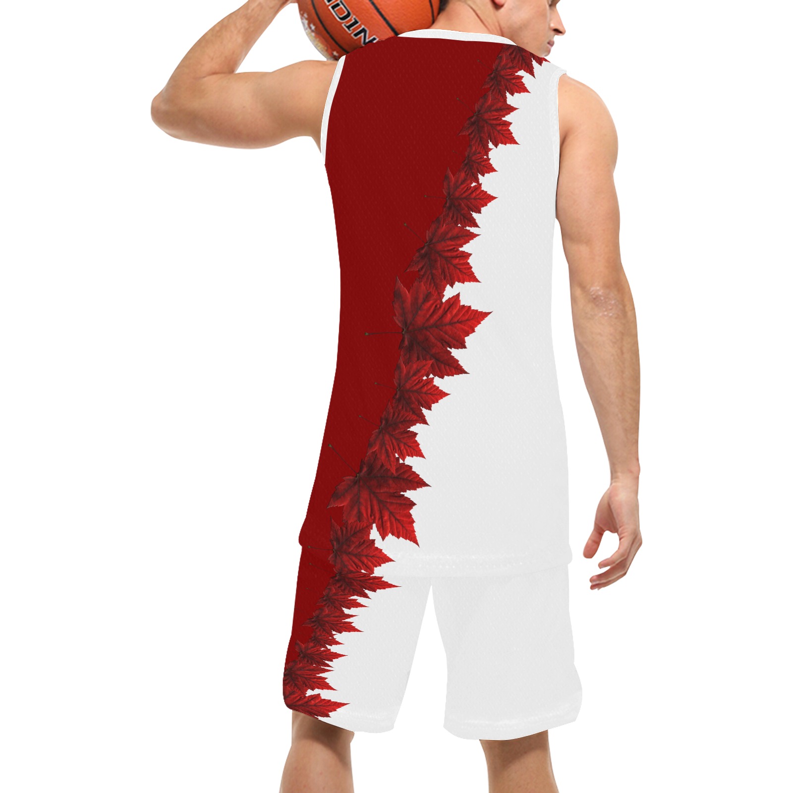 Canada Maple Leaf Team Basketball Uniform Basketball Uniform with Pocket