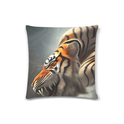 The Tiger Custom Zippered Pillow Case 16"x16" (one side)