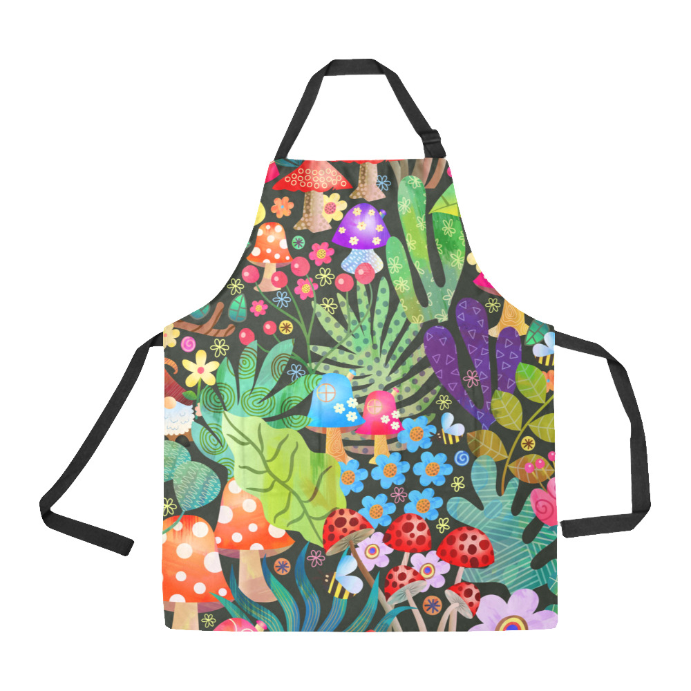 Enchanted Forest Fairytale Garden Rustic Scene All Over Print Apron