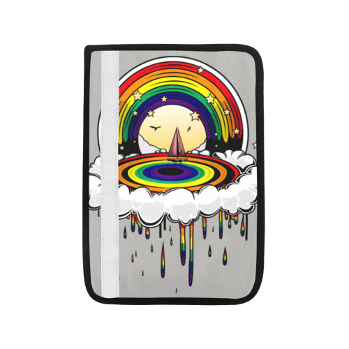 Rainbow Rain Car Seat Belt Cover 7''x10''