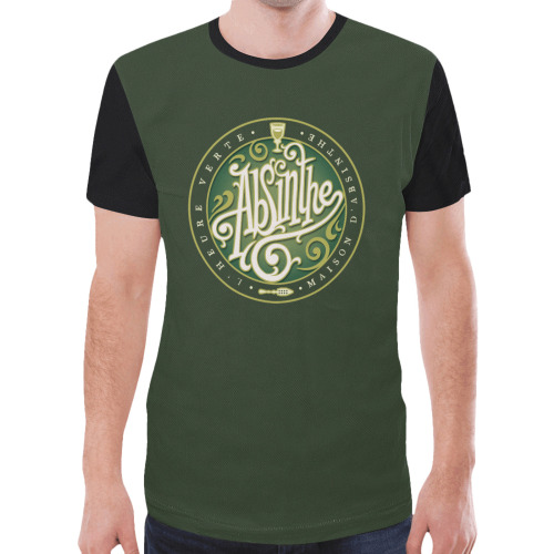 Absinthe New All Over Print T-shirt for Men (Model T45)