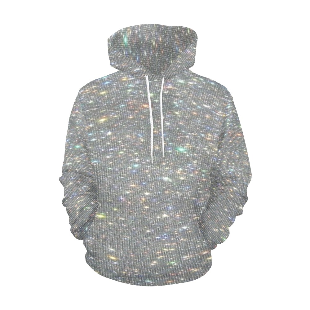 stars All Over Print Hoodie for Women (USA Size) (Model H13)