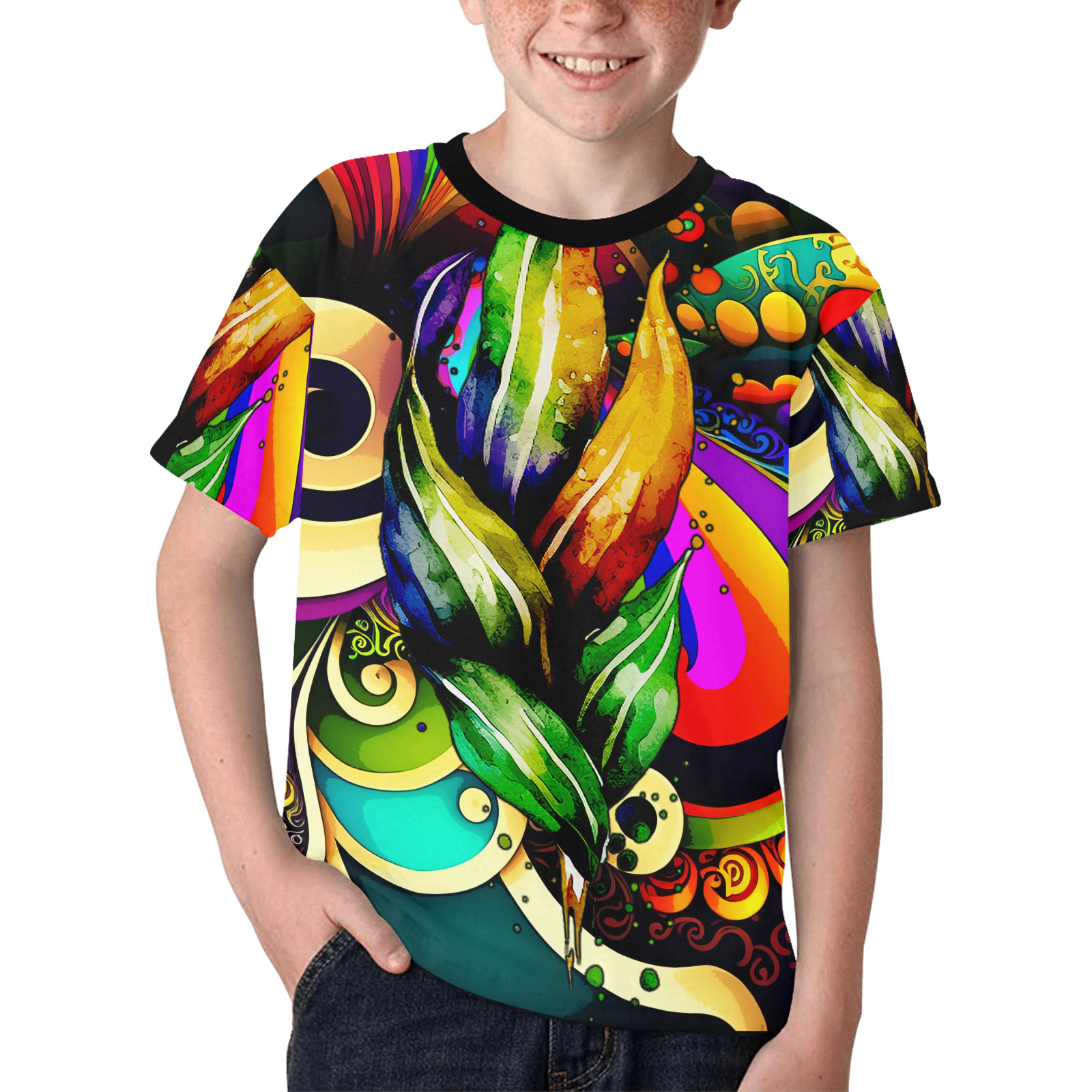 Mardi Gras Colorful New Orleans Kids' All Over Print T-shirt (Model T65)