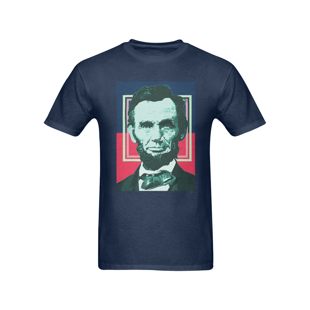 Abraham Lincoln Retro Men's T-Shirt in USA Size (Front Printing Only)