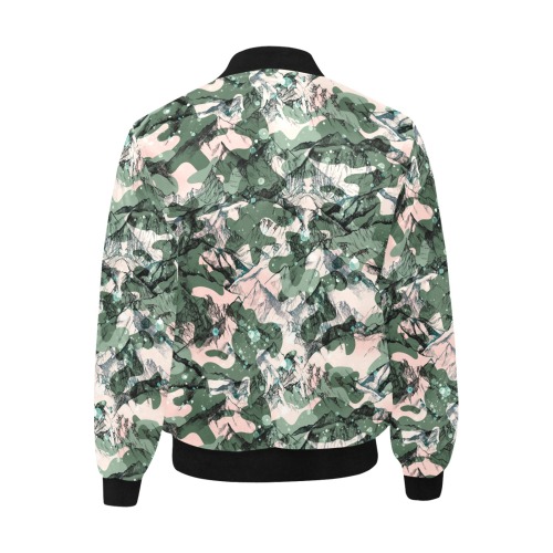 Modern camo mountains 23 All Over Print Quilted Bomber Jacket for Men (Model H33)