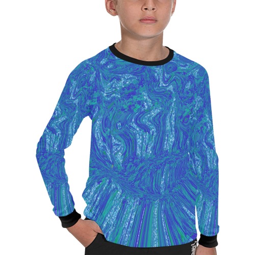 ocean storms Kids' All Over Print Long Sleeve T-shirt (Model T51)