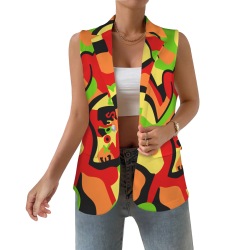 Vest Exodus3 Ready Women's Sleeveless Blazer (Model H71)